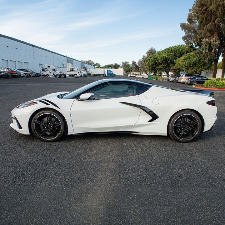 Corvette C8 GM Z51 Style Add-On Side Skirts Primer Black SS-275-FRP