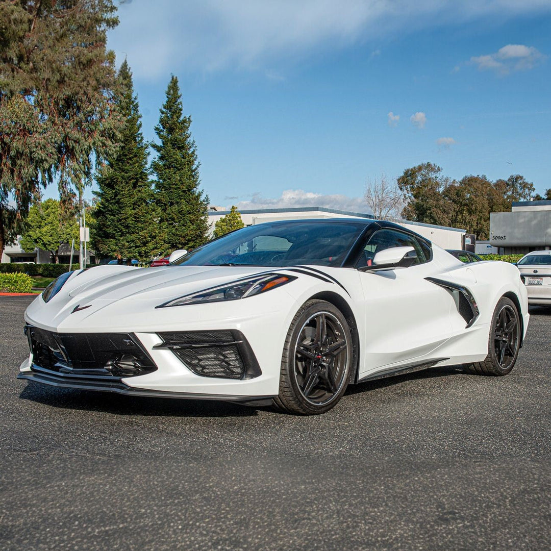 Corvette C8 GM Z51 Style Add-On Side Skirts Primer Black SS-275-FRP