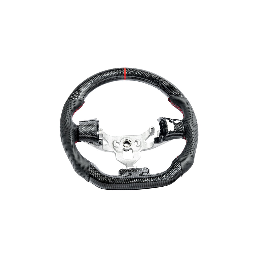 Corvette C6 Carbon Fiber Steering Wheel &amp; Spoke Covers With Button Cover ST-C6-FACTORY-001_BC-C6-0513-002