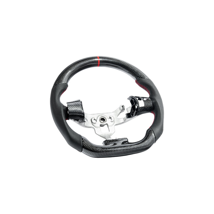 Corvette C6 Carbon Fiber Steering Wheel &amp; Spoke Covers With Button Cover ST-C6-FACTORY-001_BC-C6-0513-002
