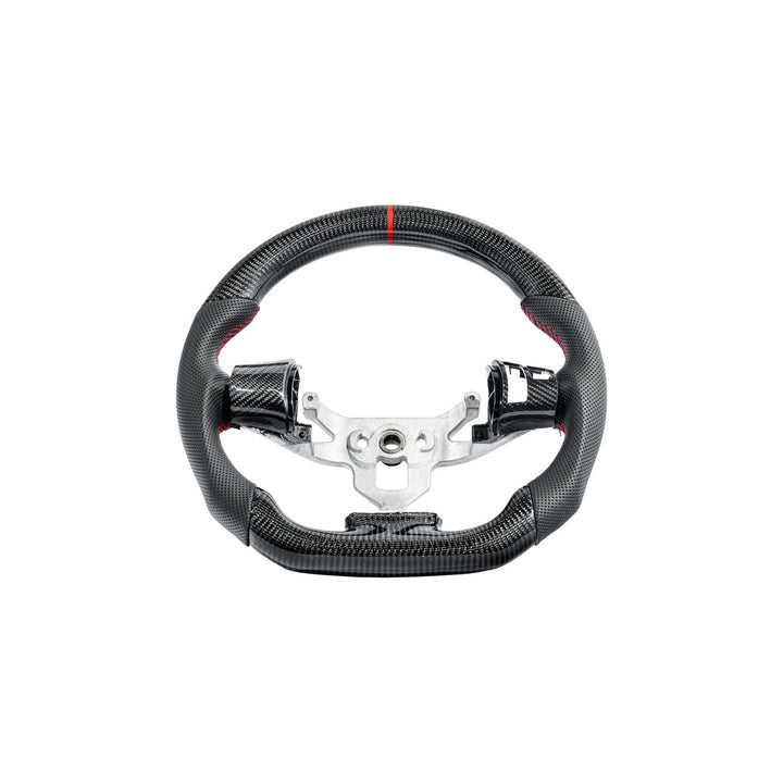 Corvette C6 Carbon Fiber Steering Wheel &amp; Spoke Covers With Button Cover ST-C6-FACTORY-001_BC-C6-0513-002