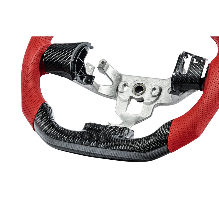 Corvette C6 Carbon Fiber Steering Wheel and Spoke Cover Package With Button Cover ST-C6-FACTORY-007_BC-C6-0513-002