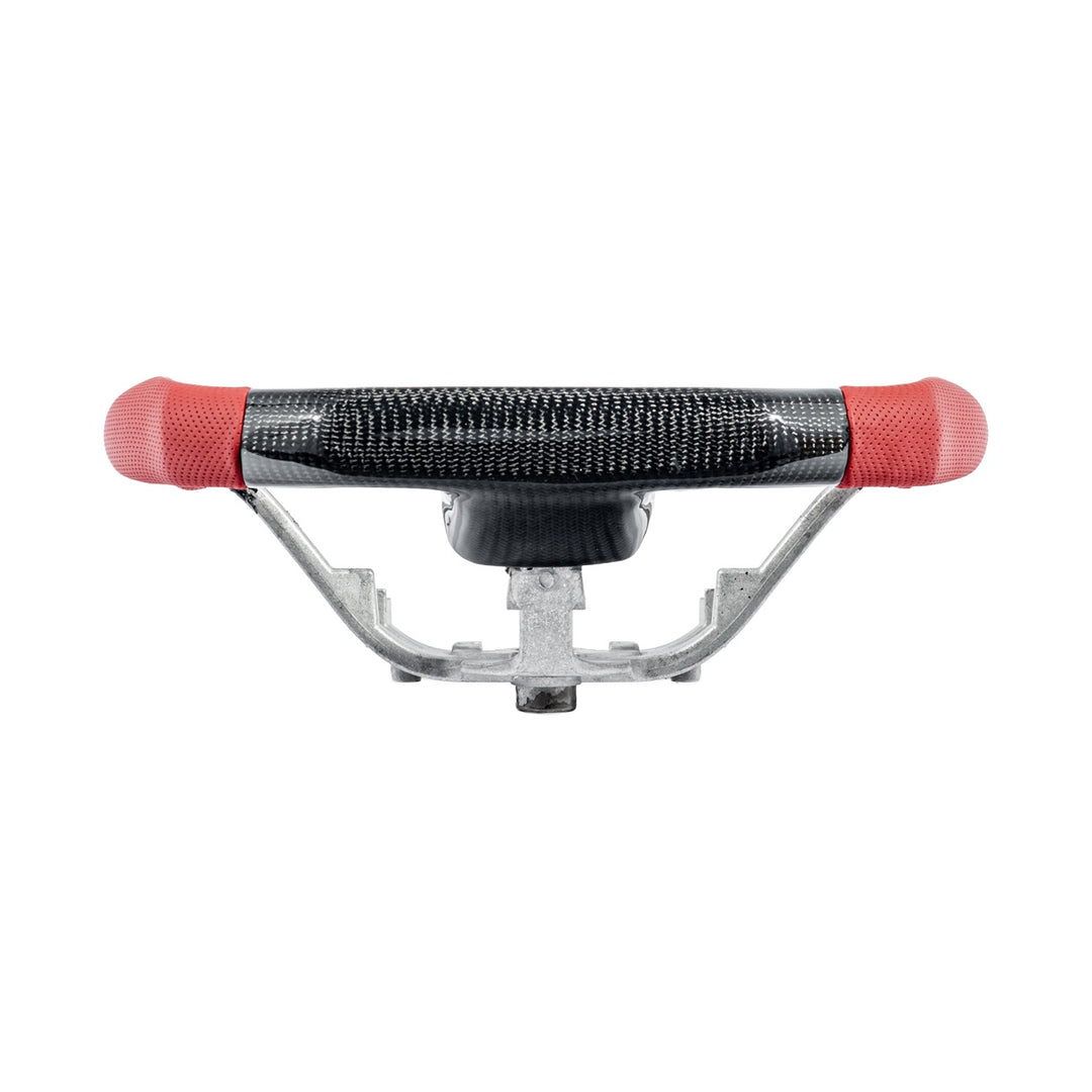 Corvette C6 Carbon Fiber Replacement Steering Wheel Gloss Carbon Fiber Red Stitching Red Top Stripe