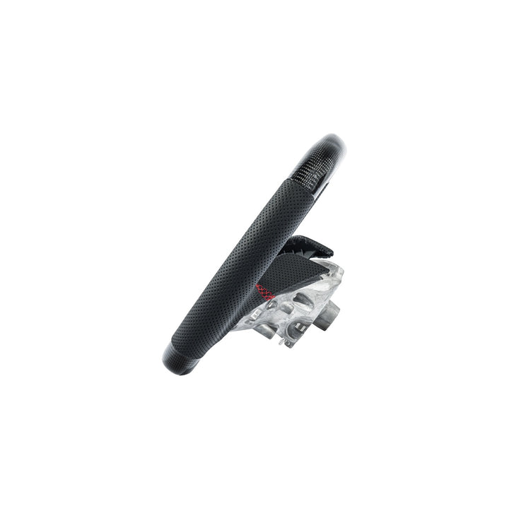 Corvette C8 Carbon Fiber LED Display Replacement Steering Wheel Gloss Carbon Fiber Red Stitching Red Top Stripe