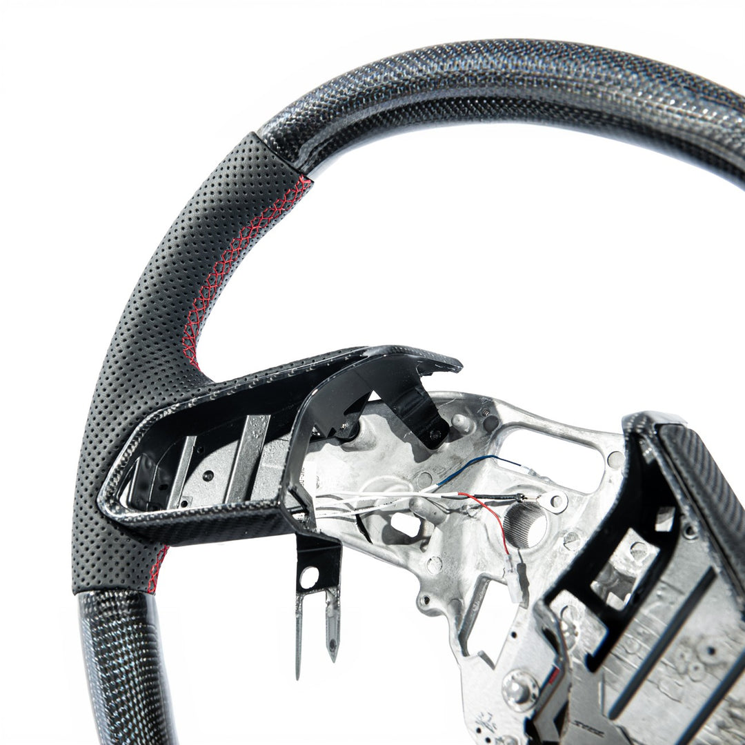 Corvette C8 Carbon Fiber LED Display Replacement Steering Wheel With Button Cover ST-C8-20UP-006