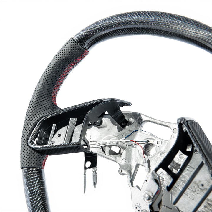 Corvette C8 Carbon Fiber LED Display Replacement Steering Wheel With Button Cover ST-C8-20UP-006