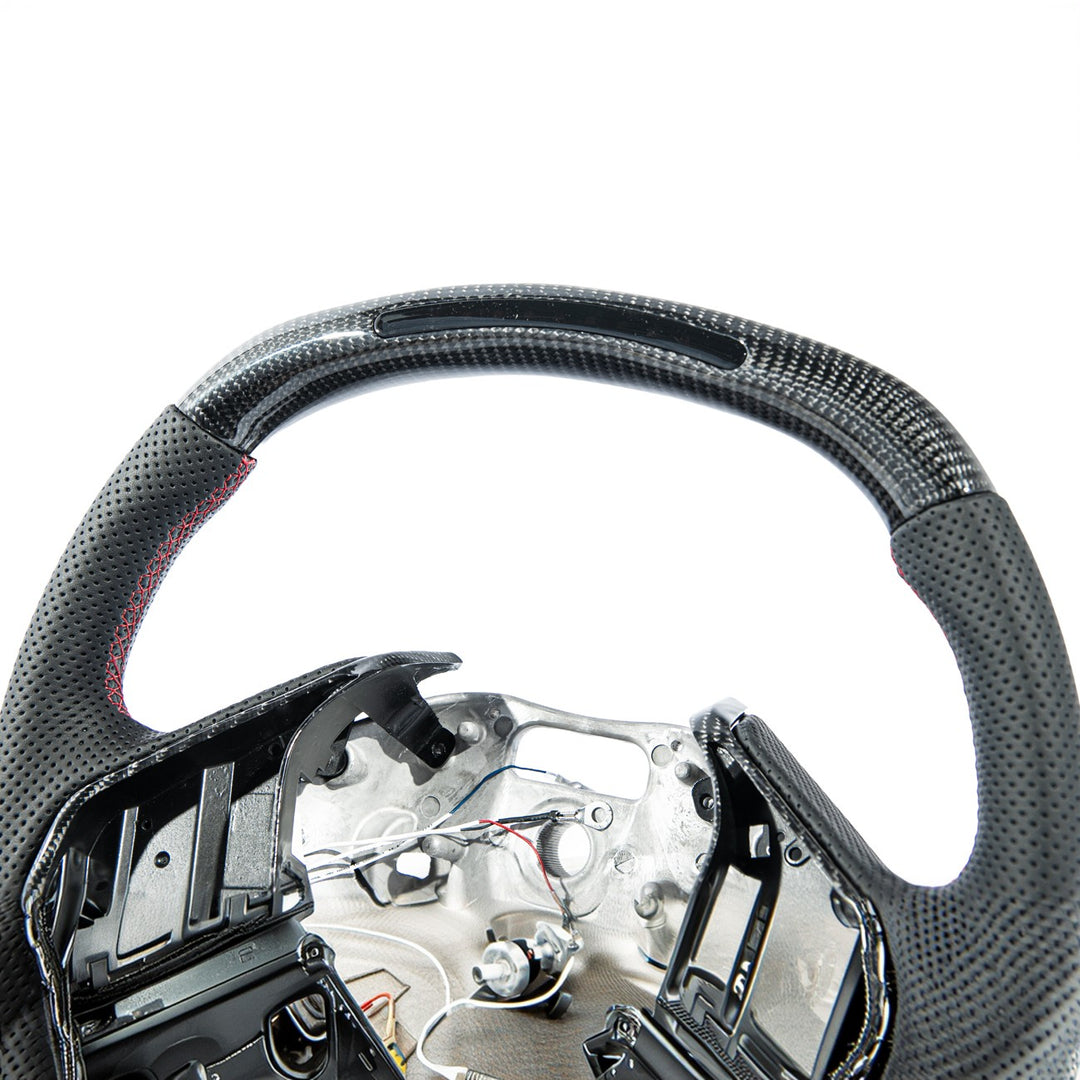 Corvette C8 Carbon Fiber LED Display Replacement Steering Wheel With Button Cover ST-C8-20UP-006