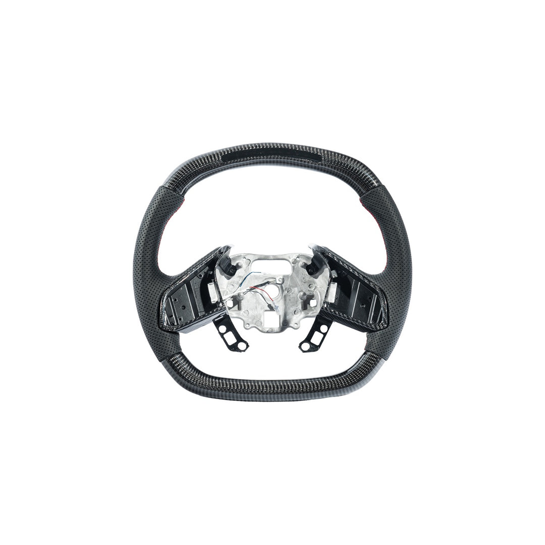 Corvette C8 Carbon Fiber LED Display Replacement Steering Wheel With Button Cover ST-C8-20UP-006
