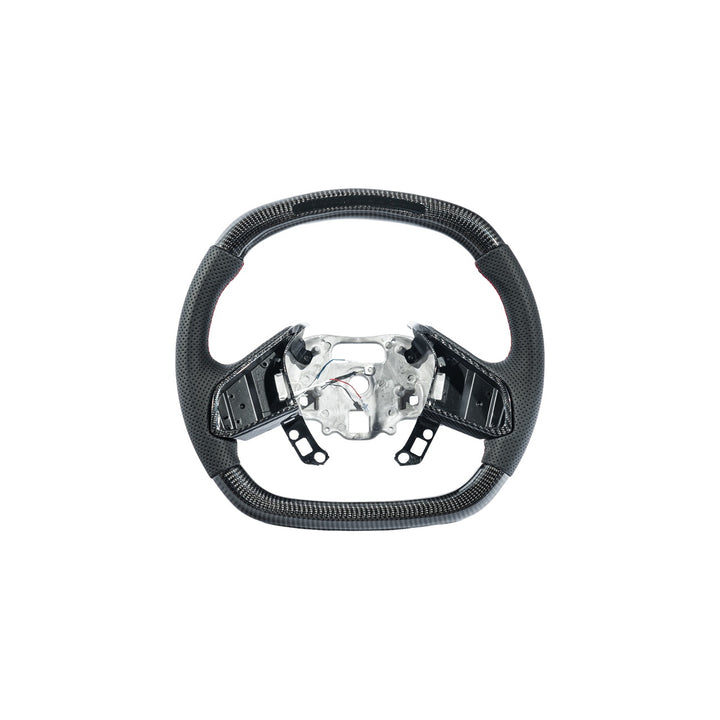 Corvette C8 Carbon Fiber LED Display Replacement Steering Wheel With Button Cover ST-C8-20UP-006