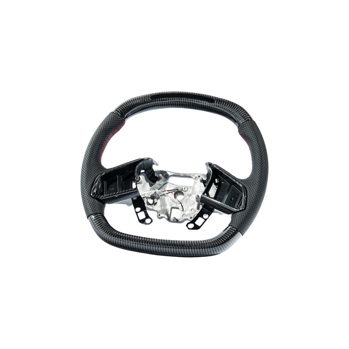 Corvette C8 Carbon Fiber LED Display Replacement Steering Wheel With Button Cover ST-C8-20UP-006