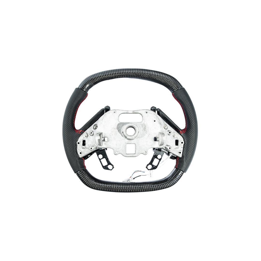 Corvette C8 Carbon Fiber LED Display Replacement Steering Wheel With Button Cover ST-C8-20UP-006