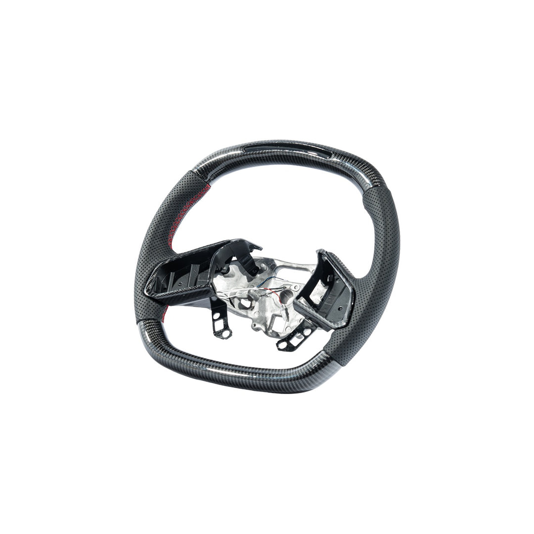 Corvette C8 Carbon Fiber LED Display Replacement Steering Wheel With Button Cover ST-C8-20UP-006