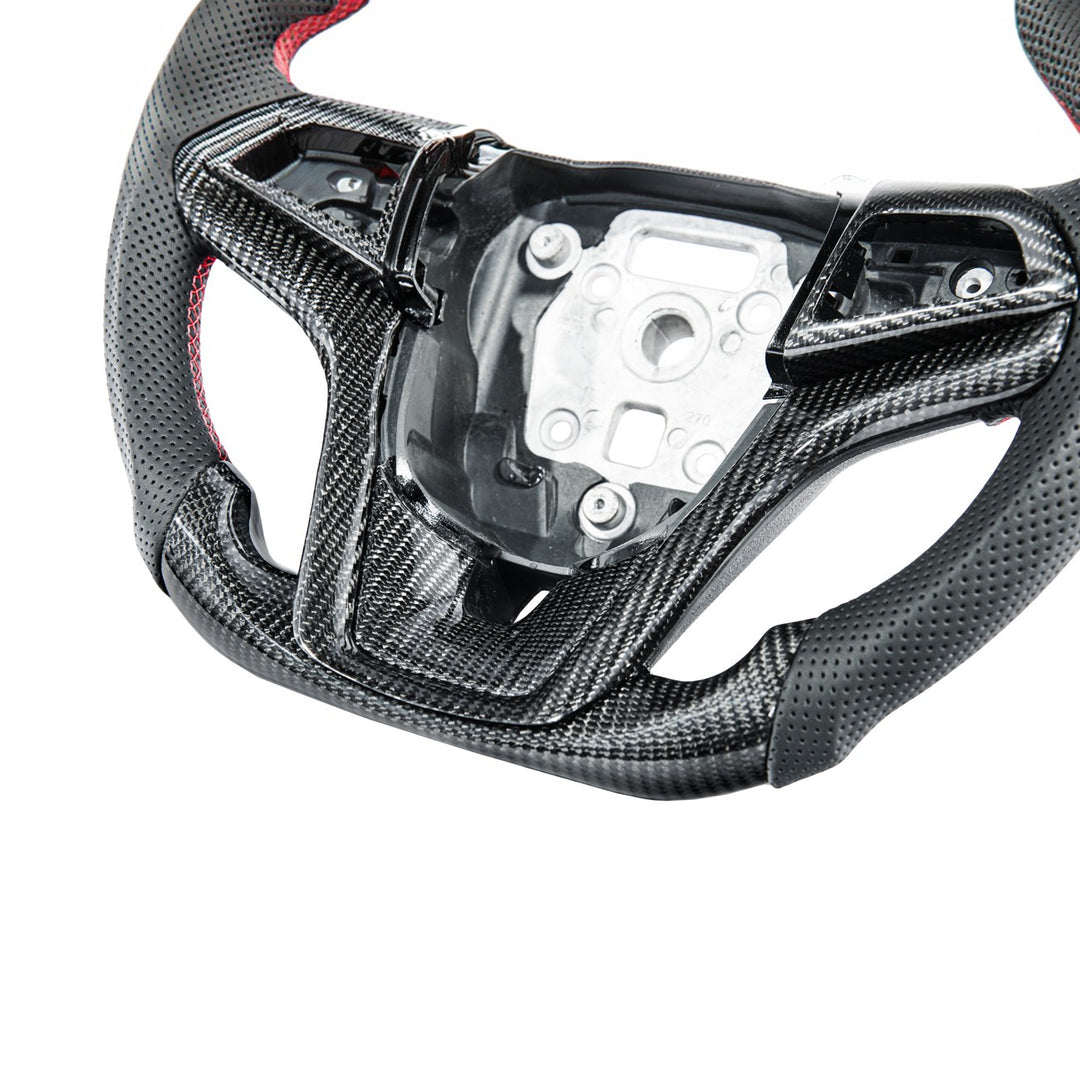 2012-2015 Chevrolet Camaro Carbon Fiber Replacement Steering Wheel With Button Cover ST-CA-1215-002
