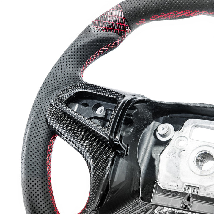 2012-2015 Chevrolet Camaro Carbon Fiber Replacement Steering Wheel With Button Cover ST-CA-1215-002