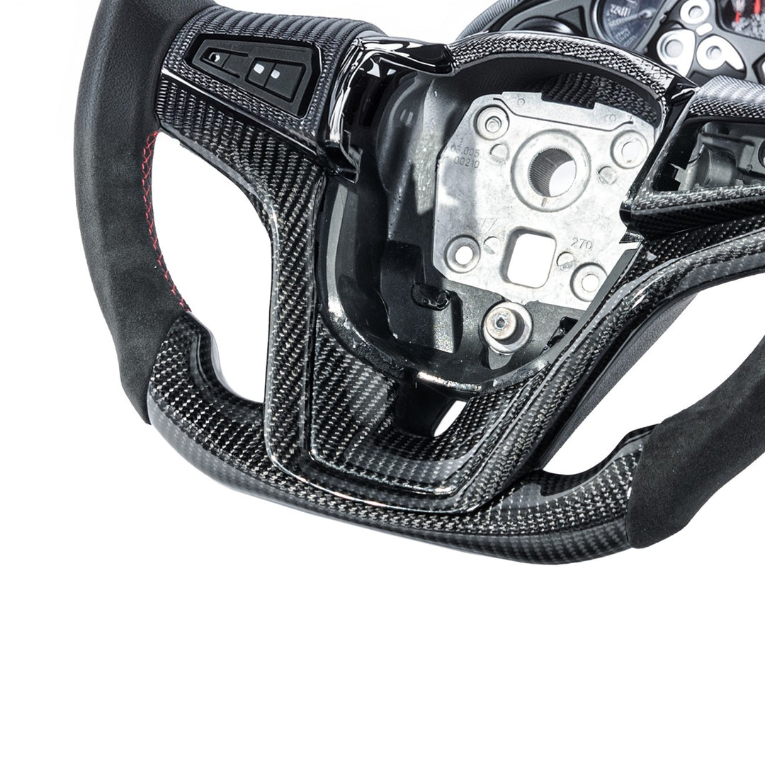 2012-2015 Chevrolet Camaro Carbon Fiber Replacement Steering Wheel With Button Cover ST-CA-1215-004
