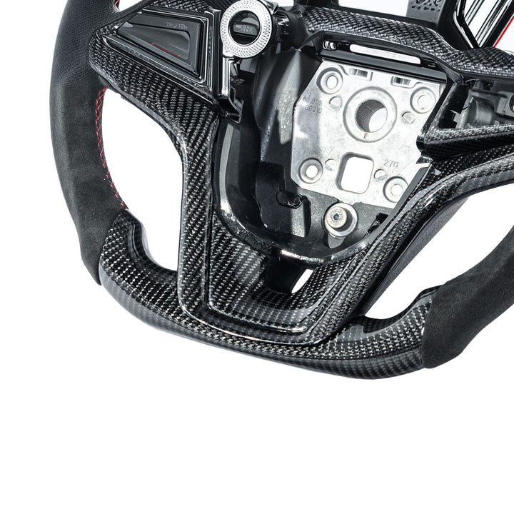 2012-2015 Chevrolet Camaro Carbon Fiber Replacement Steering Wheel With Button Cover ST-CA-1215-004