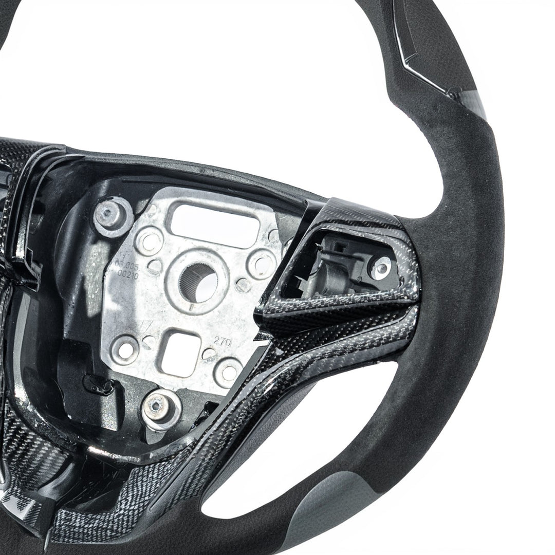 2012-2015 Chevrolet Camaro Carbon Fiber Replacement Steering Wheel With Button Cover ST-CA-1215-004