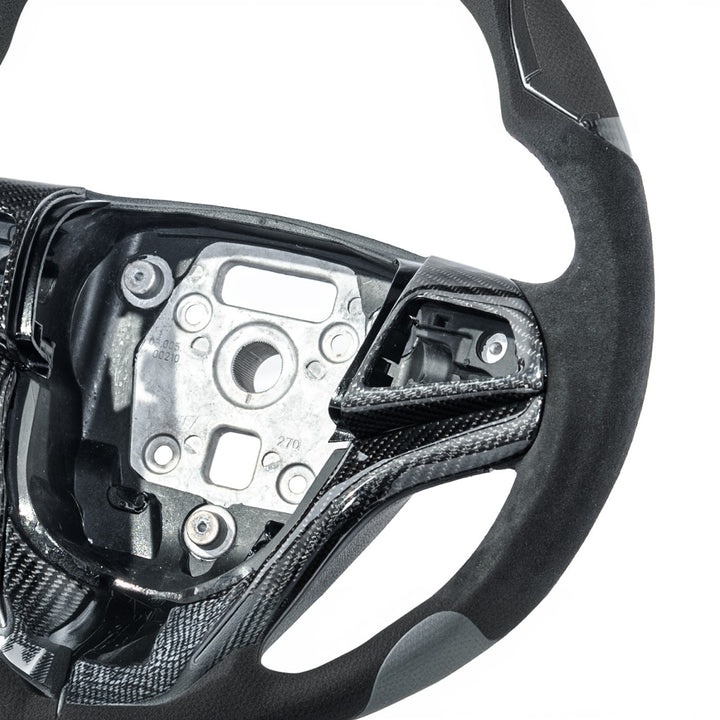 2012-2015 Chevrolet Camaro Carbon Fiber Replacement Steering Wheel With Button Cover ST-CA-1215-004