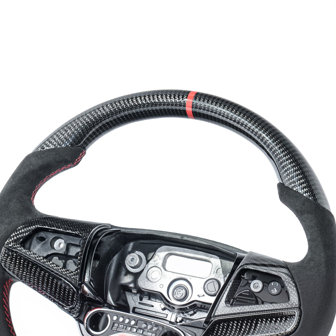 2012-2015 Chevrolet Camaro Carbon Fiber Replacement Steering Wheel With Button Cover ST-CA-1215-004