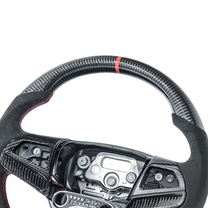 2012-2015 Chevrolet Camaro Carbon Fiber Replacement Steering Wheel With Button Cover ST-CA-1215-004