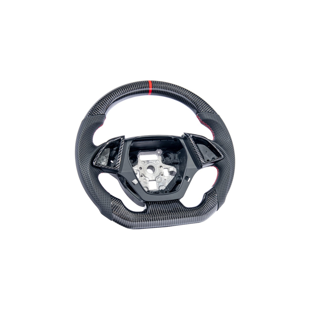 2016-2024 Chevrolet Camaro Carbon Fiber Replacement Steering Wheel With Button Cover ST-CAMARO-1624-002