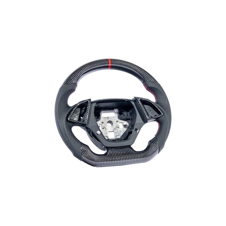 2016-2024 Chevrolet Camaro Carbon Fiber Replacement Steering Wheel With Button Cover ST-CAMARO-1624-002
