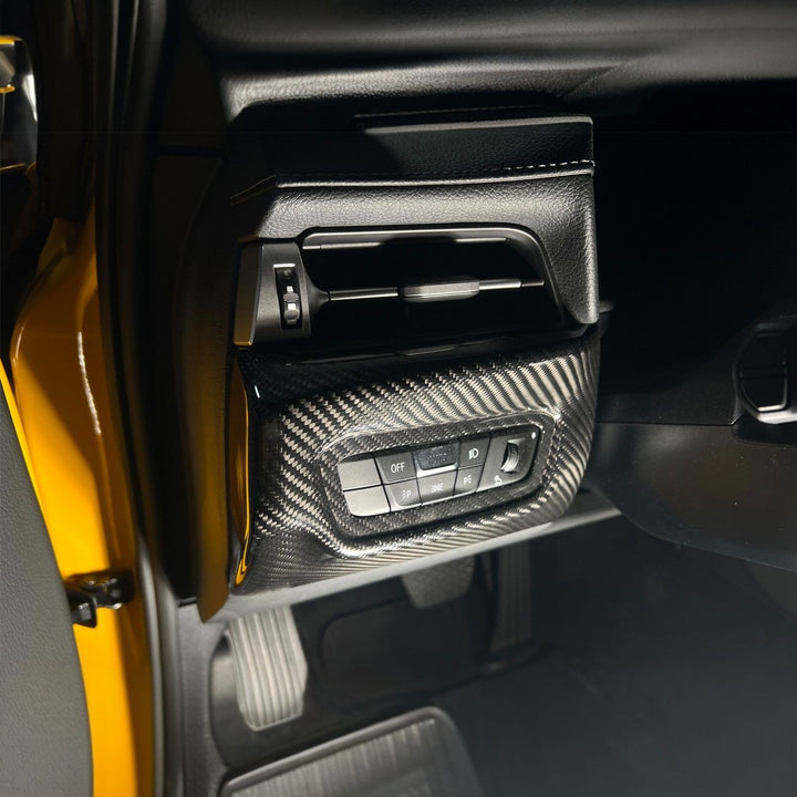 2020-Up Toyota Supra Carbon Fiber JDM Factory Style Headlight Switch Cover TC-635-BKCF