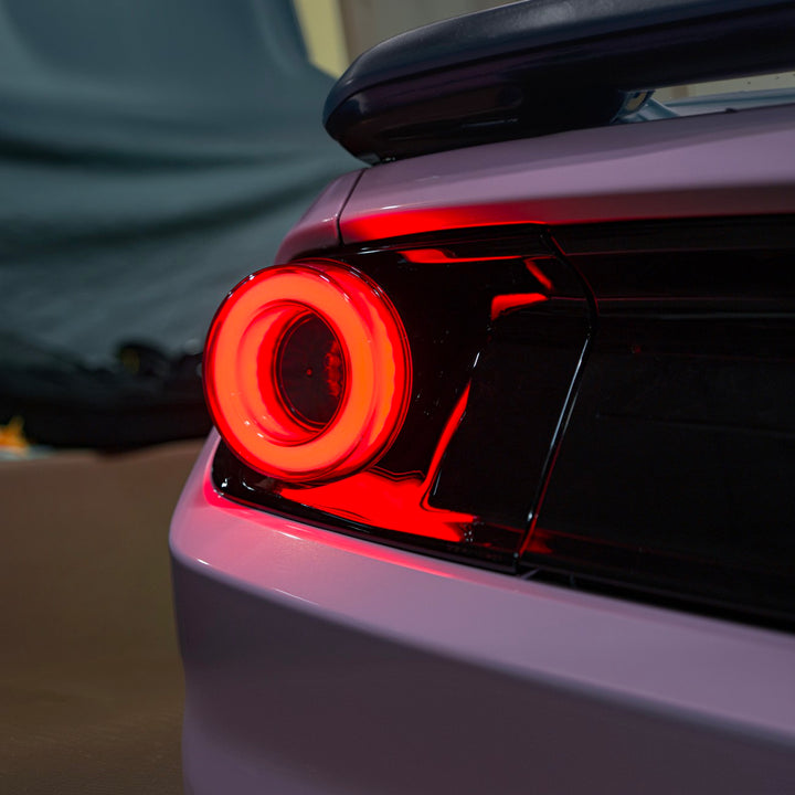 2015-2023 Ford Mustang Ferrari Style LED Red Lens Sequential Rear Taillights Clear Lens TL-1467-CL