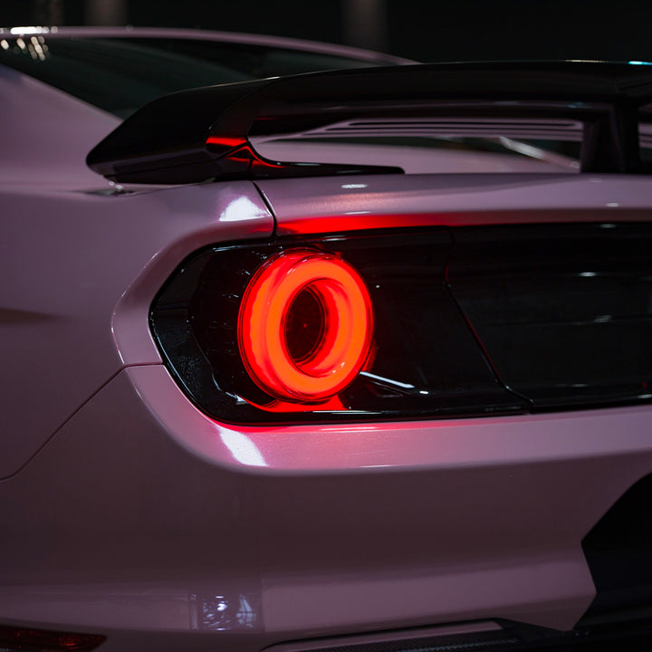 2015-2023 Ford Mustang Ferrari Style LED Red Lens Sequential Rear Taillights Clear Lens TL-1467-CL