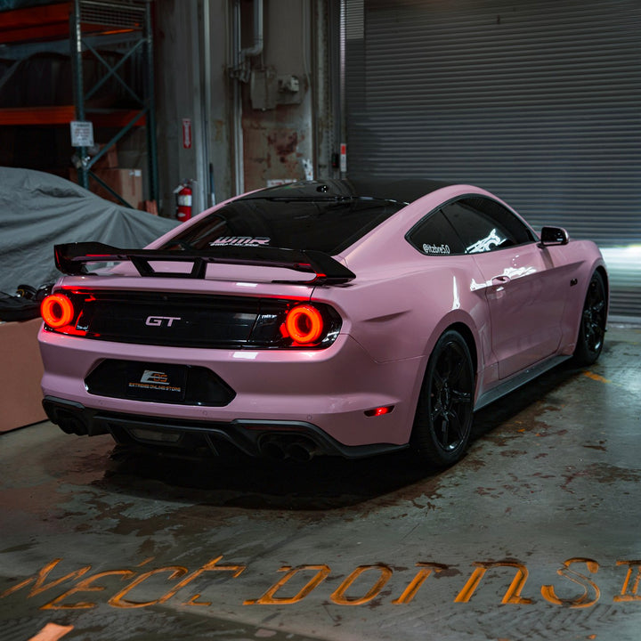 2015-2023 Ford Mustang Ferrari Style LED Red Lens Sequential Rear Taillights Clear Lens TL-1467-CL