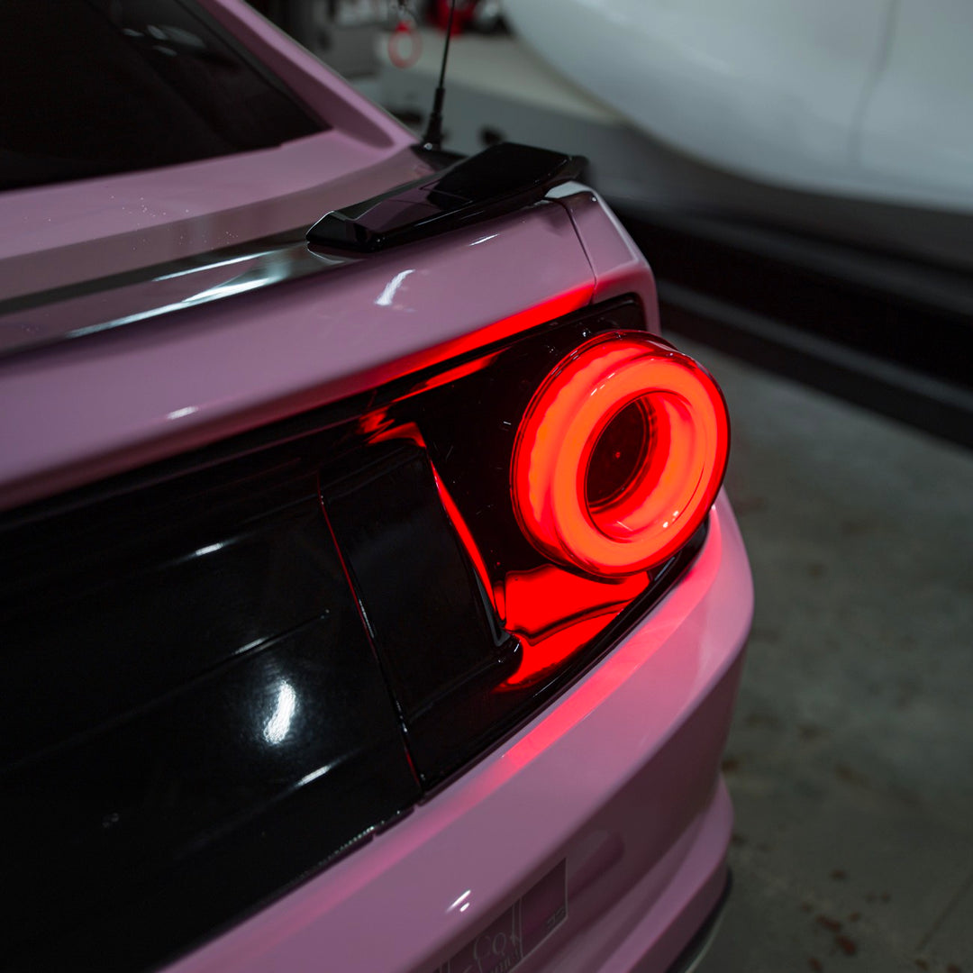 2015-2023 Ford Mustang Ferrari Style LED Red Lens Sequential Rear Taillights Clear Lens TL-1467-CL