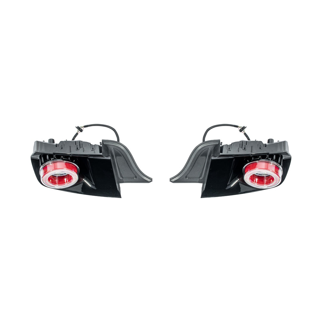 2015-2023 Ford Mustang Ferrari Style LED Red Lens Sequential Rear Taillights Clear Lens TL-1467-CL