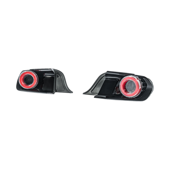 2015-2023 Ford Mustang Ferrari Style LED Red Lens Sequential Rear Taillights Clear Lens TL-1467-CL