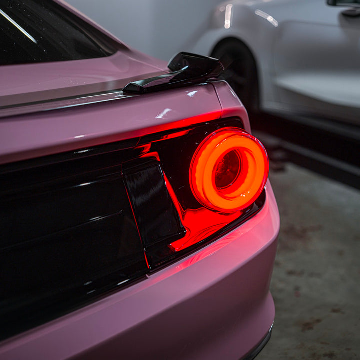 2015-2023 Ford Mustang Ferrari Style LED Red Lens Sequential Rear Taillights Red Lens TL-1467-RD