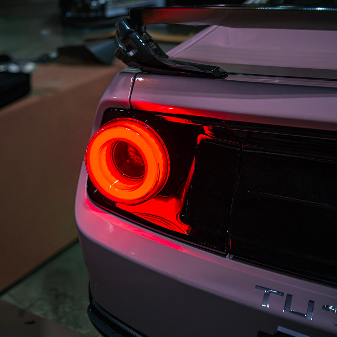 2015-2023 Ford Mustang Ferrari Style LED Red Lens Sequential Rear Taillights Red Lens TL-1467-RD