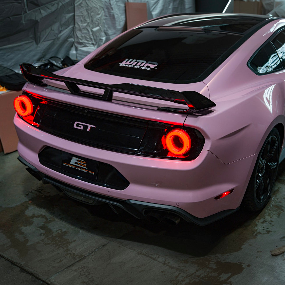 2015-2023 Ford Mustang Ferrari Style LED Red Lens Sequential Rear Taillights Smoke Tinted Lens TL-1467-SM
