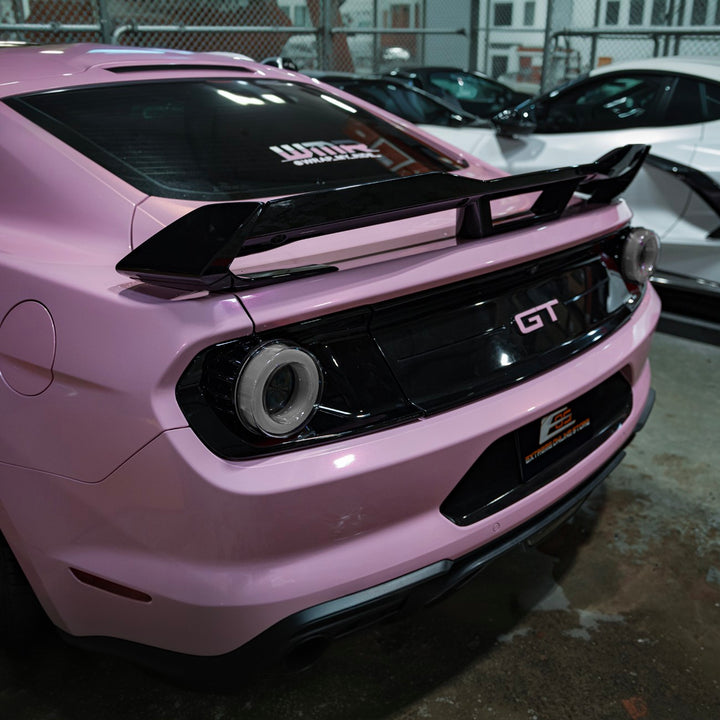 2015-2023 Ford Mustang Ferrari Style LED Red Lens Sequential Rear Taillights Smoke Tinted Lens TL-1467-SM