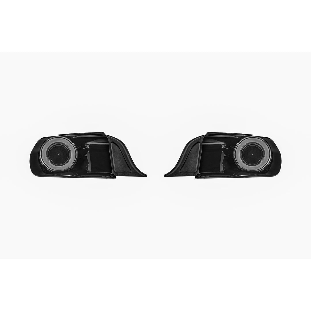 2015-2023 Ford Mustang Ferrari Style LED Red Lens Sequential Rear Taillights Smoke Tinted Lens TL-1467-SM