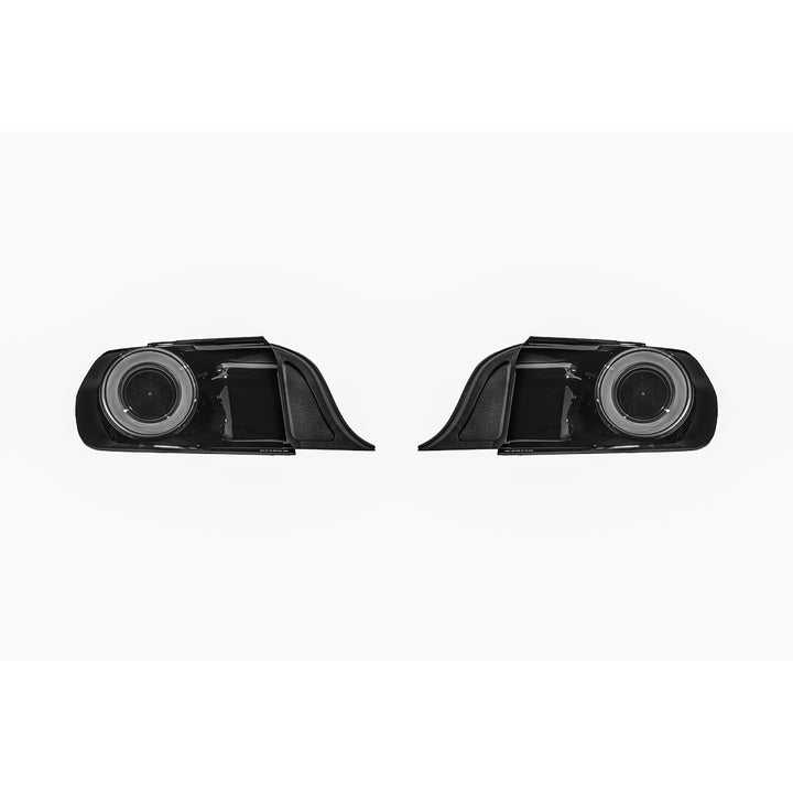 2015-2023 Ford Mustang Ferrari Style LED Red Lens Sequential Rear Taillights Smoke Tinted Lens TL-1467-SM