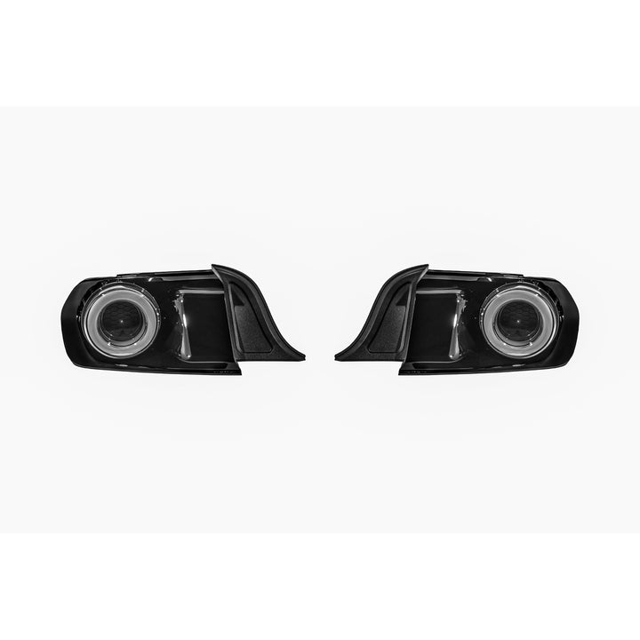 2015-2023 Ford Mustang Ferrari Style LED Red Lens Sequential Rear Taillights Smoke Tinted Lens TL-1467-SM