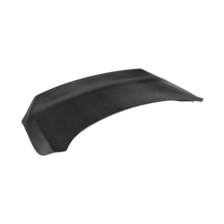 2024-Up Ford Mustang Carbon Fiber Replacement Rear Trunk with Integrated Ducktail Spoiler Ca rbon Fiber TRUNK-1465-BKCF