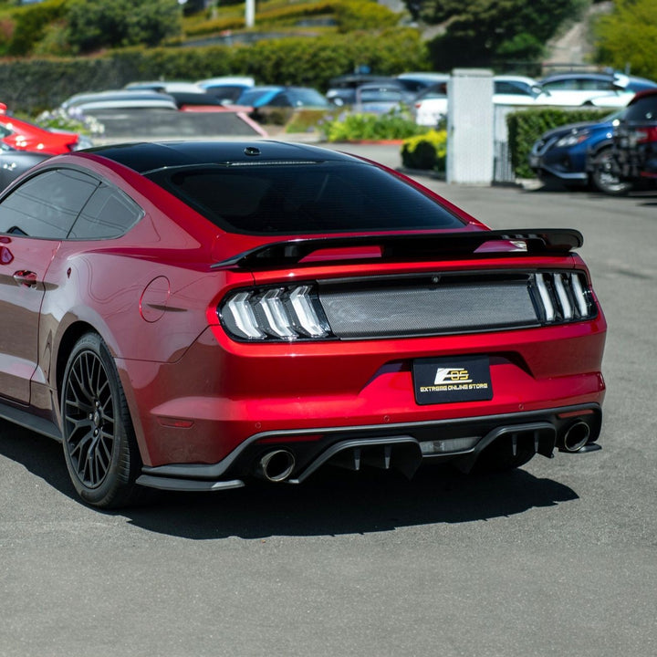 2015-2017 Ford Mustang Carbon Fiber Factory Style Rear Trunk Deck Lid Applique Panel Cover Overlay Carbon Fiber TRUNK-1502-BKCF