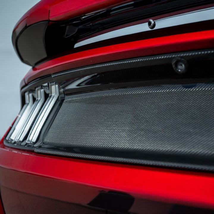 2015-2017 Ford Mustang Carbon Fiber Factory Style Rear Trunk Deck Lid Applique Panel Cover Overlay Carbon Fiber TRUNK-1502-BKCF