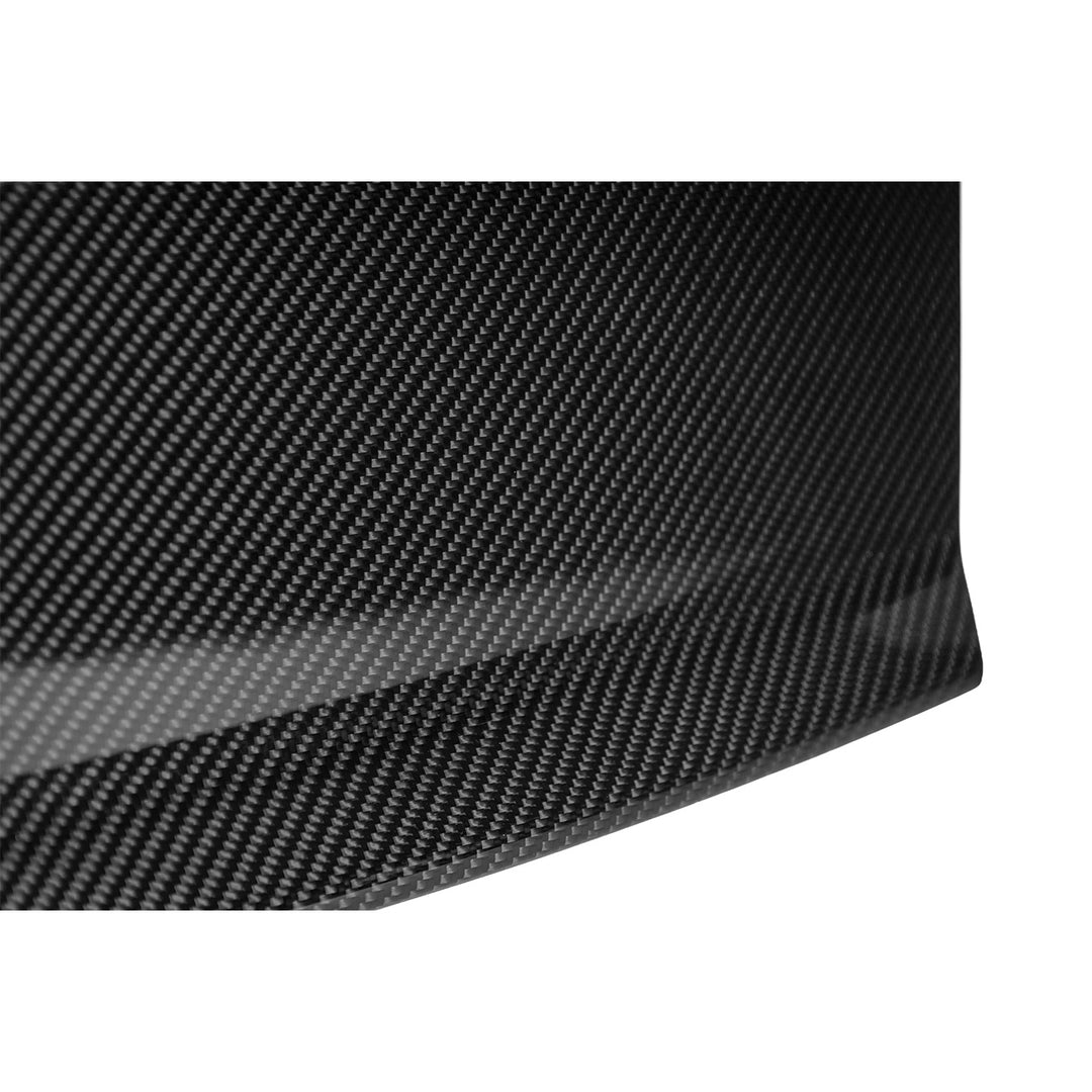 2015-2017 Ford Mustang Carbon Fiber Factory Style Rear Trunk Deck Lid Applique Panel Cover Overlay Carbon Fiber TRUNK-1502-BKCF