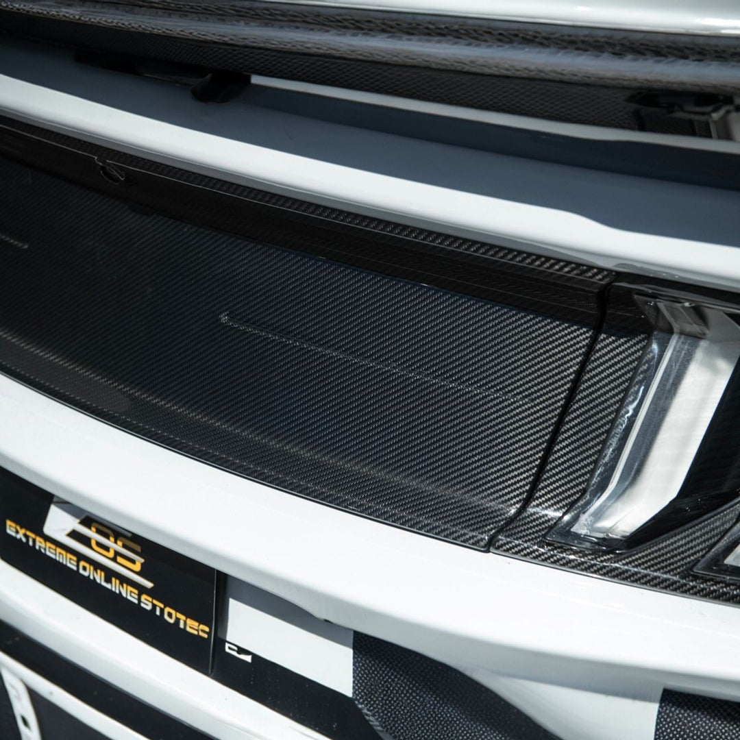2018-2023 Ford Mustang Carbon Fiber Factory Style Rear Trunk Deck Lid Applique Panel Cover Carbon Fiber TRUNK-1503-BKCF
