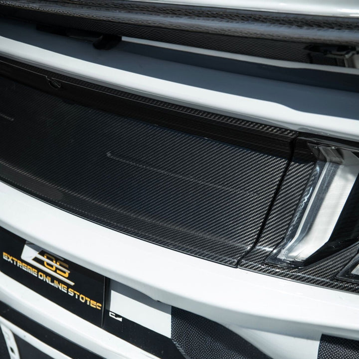 2018-2023 Ford Mustang Carbon Fiber Factory Style Rear Trunk Deck Lid Applique Panel Cover Carbon Fiber TRUNK-1503-BKCF