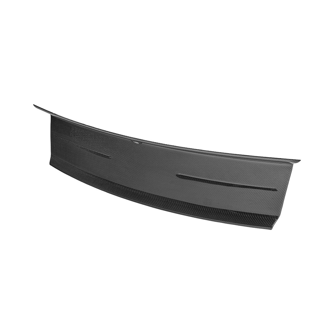 2018-2023 Ford Mustang Carbon Fiber Factory Style Rear Trunk Deck Lid Applique Panel Cover Carbon Fiber TRUNK-1503-BKCF