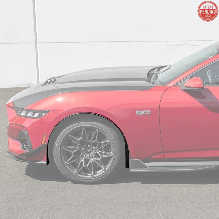 2024+ Ford Mustang DRY CARBON FIBER Fender Flares &amp; Mud Flap