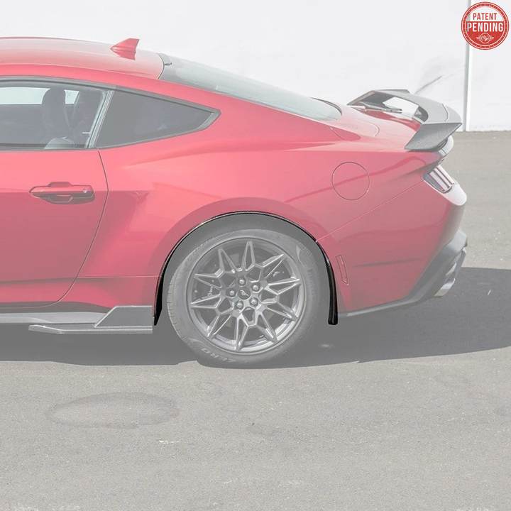 2024+ Ford Mustang DRY CARBON FIBER Fender Flares &amp; Mud Flap