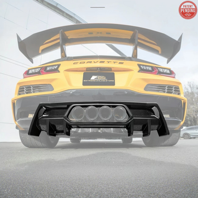 2023-Up Corvette C8 Z06 Rear Bumper Finned Diffuser